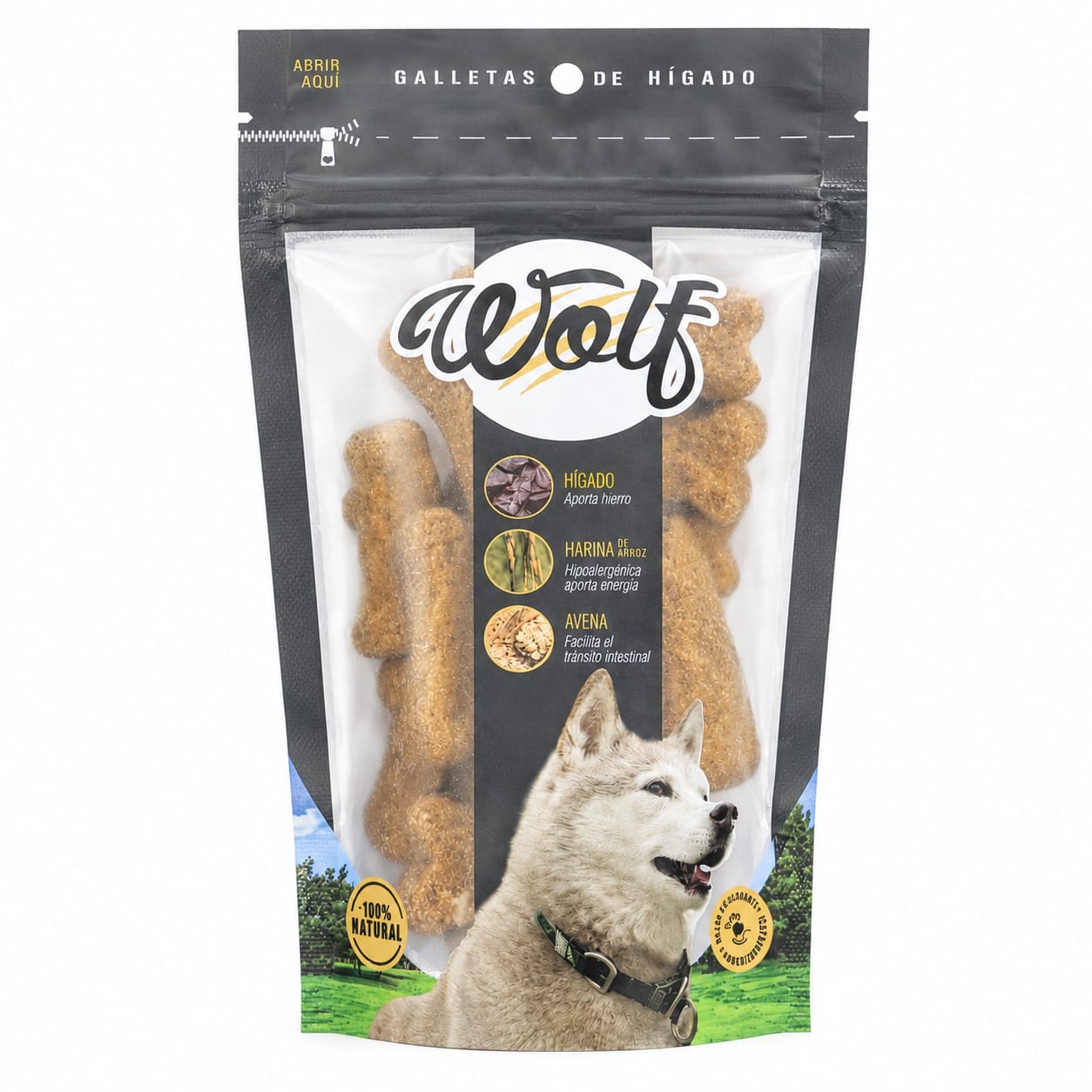 Galletas de Hígado Wolf Snack para Perros 80 g